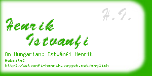 henrik istvanfi business card