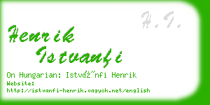 henrik istvanfi business card